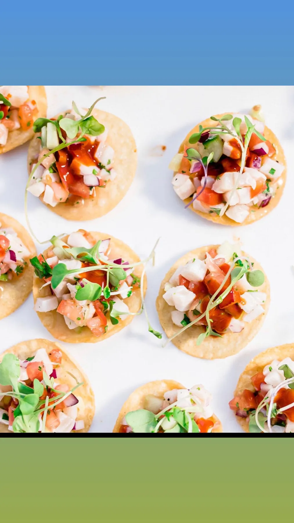 Seasonal crostini by Grapevine Catering